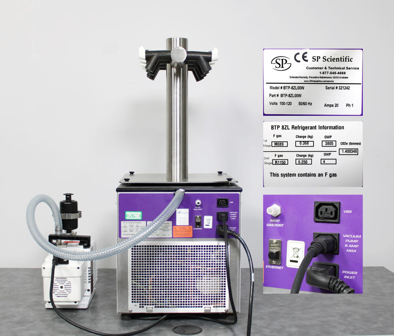 SP Scientific VirTis Benchtop Pro BTP-8ZL00W, -105°C Freeze Dryer W/ Manifold