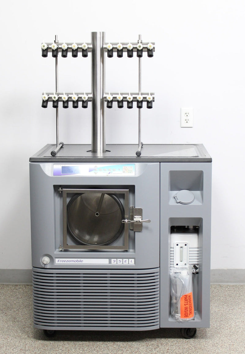 SP Scientific VirTis Freezemobile FM35EL-85 Lyophilizer Freeze Dryer w/ Manifold