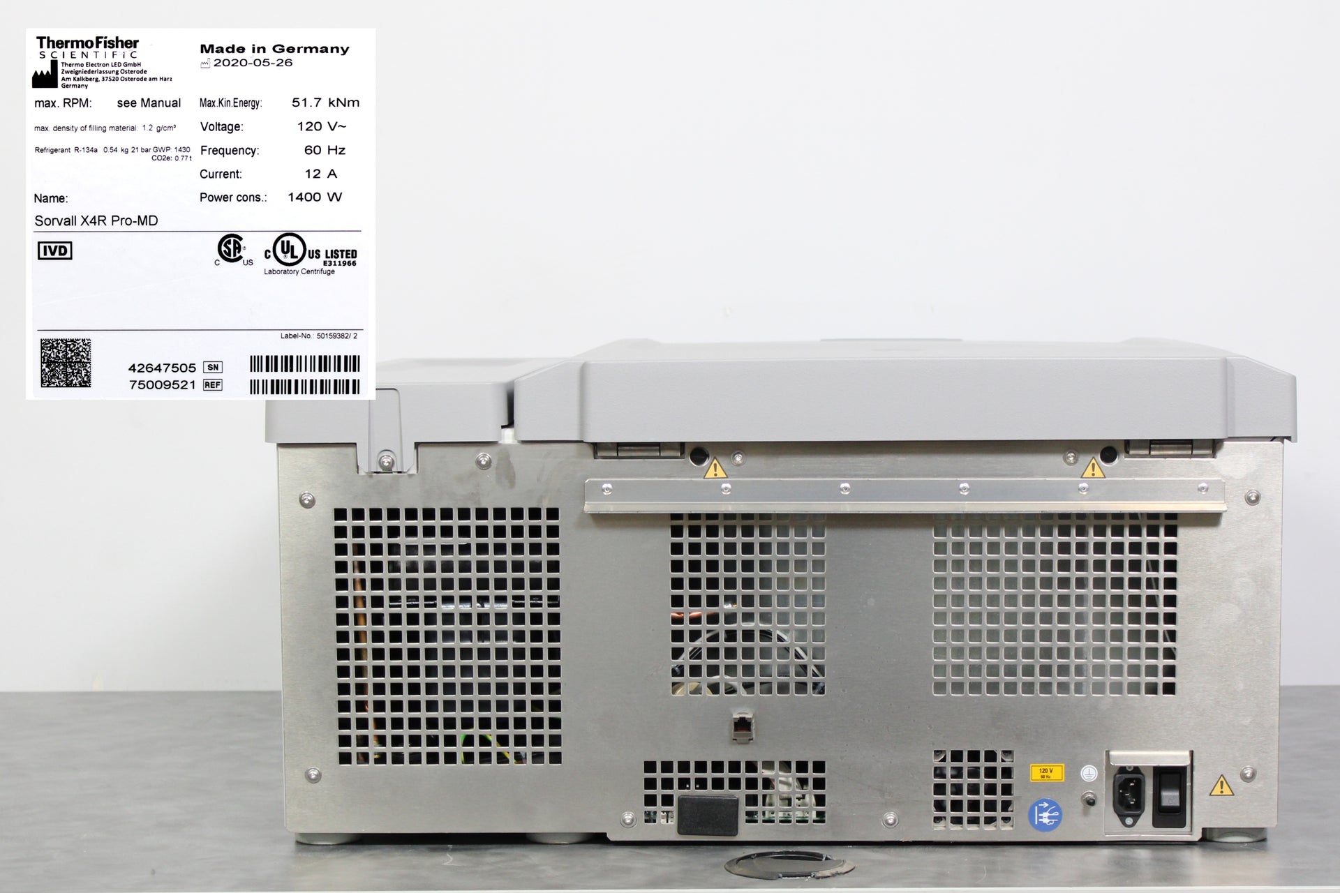 Sorvall X4R Pro-MD Refrigerated Centrifuge w/ TX-1000