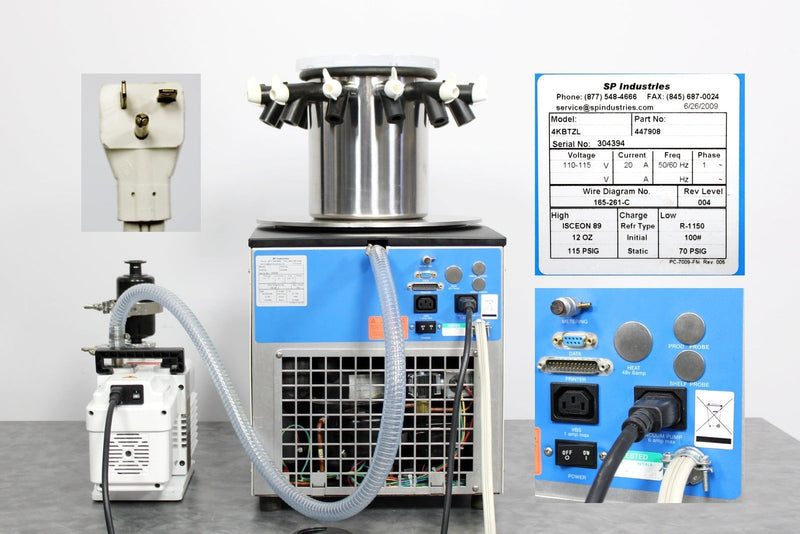 SP Industries VirTis -105°C 4KBTZL Benchtop Freeze Dryer w/ Vacuum Pump