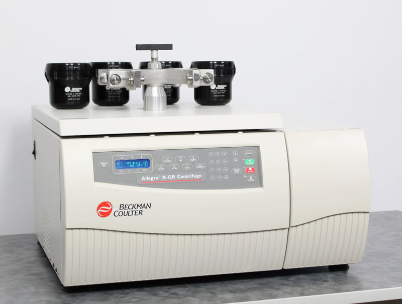 Beckman Coulter Allegra X-12R Refrigerated Benchtop Centrifuge w SX4750 Swing Bucket Rotor
