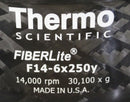 Piramoon Technologies FiberLite F14S-6x250y Fixed Angle Centrifuge Rotor Specs