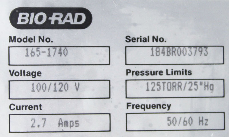 Bio Rad Model 543 Gel Dryer, Catalog 165-1740