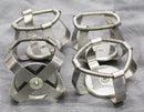 Lot of 4 HT 100mL Erlenmeyer Flask Clamps with Retainer Springs
