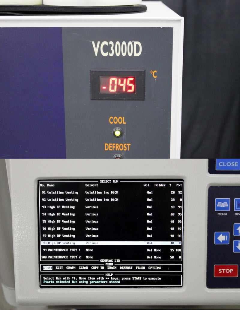 GeneVac HT-12 Series II Centrifugal Evaporator w/ VC3000D Condenser & XDS5 Pump
