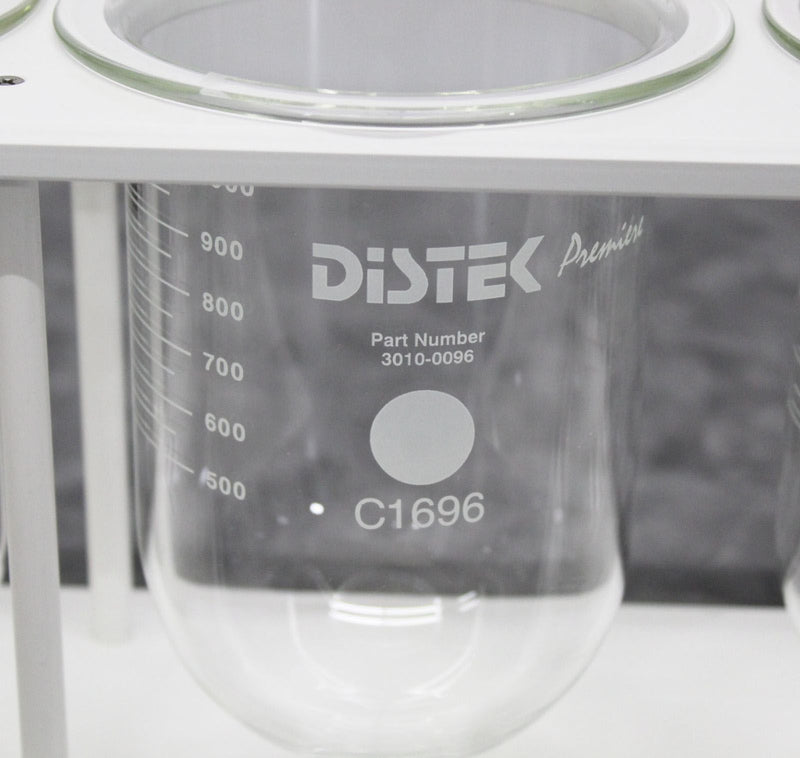 Distek 3010-0096 x6 Dissolution Vessels w/ Caps and Rack for Bathless Testing