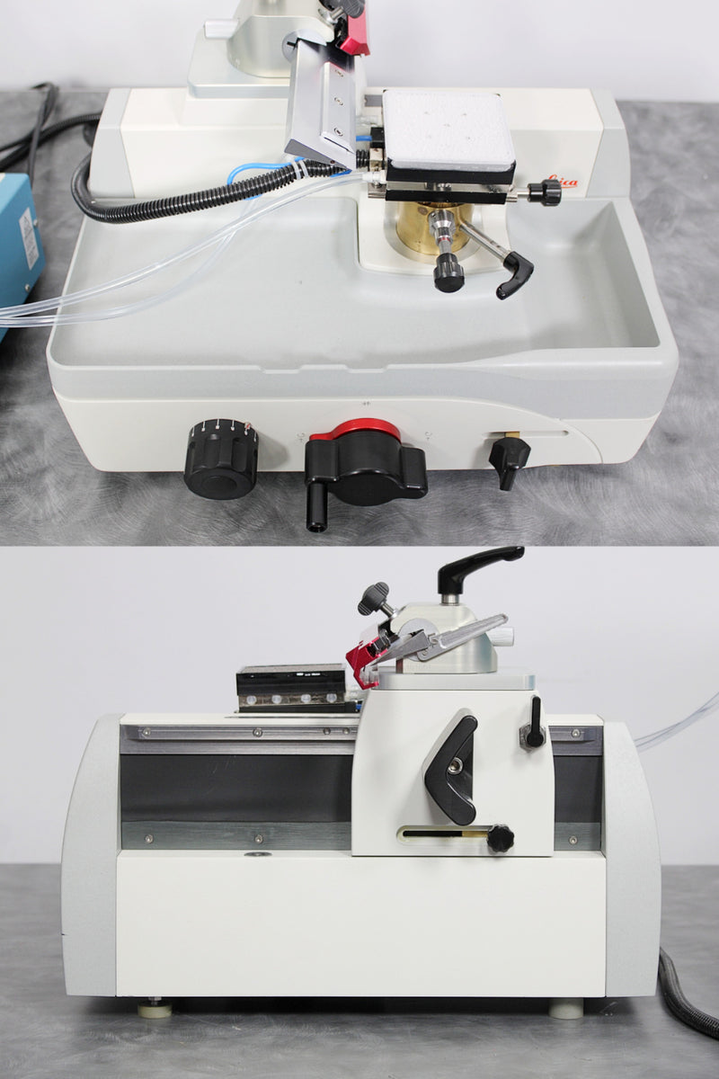 Leica SM2010R Sliding Microtome & Physitemp Freezing Stage w/ Blade Adapter