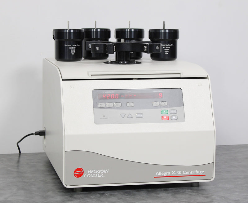 Beckman Coulter Allegra X-30 Benchtop Centrifuge B06314 w/ SX4400 Swing Rotor