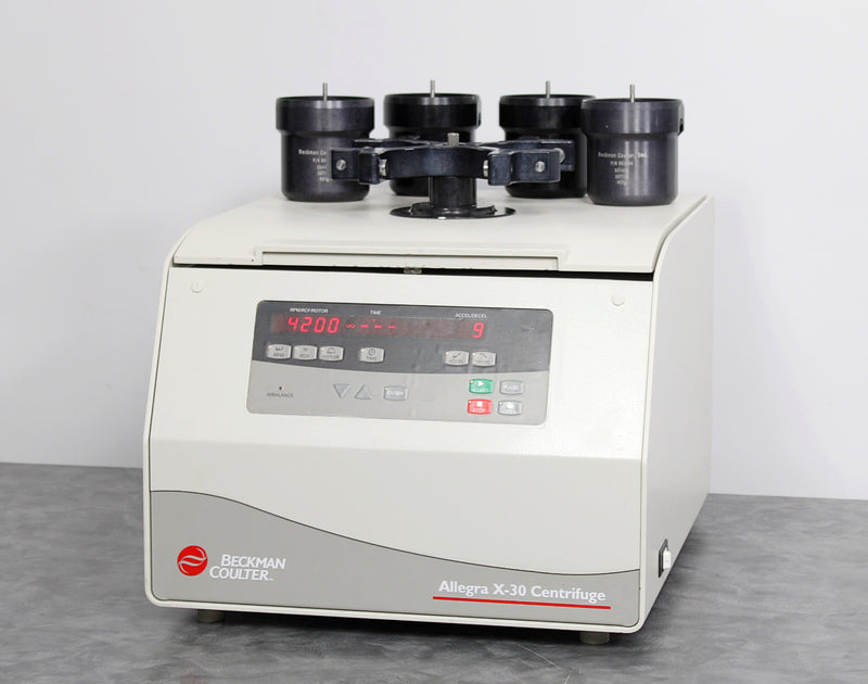 Beckman Coulter Allegra X-30 Benchtop Centrifuge B06314 with SX4400 Swing Rotor