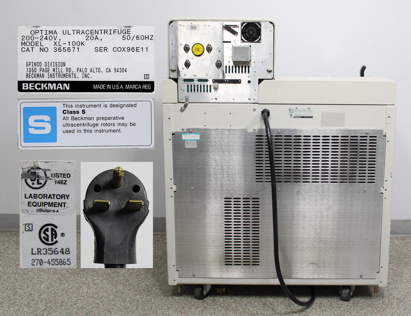 Beckman Coulter Optima XL-100K Refrigerated Floor Ultracentrifuge 365671