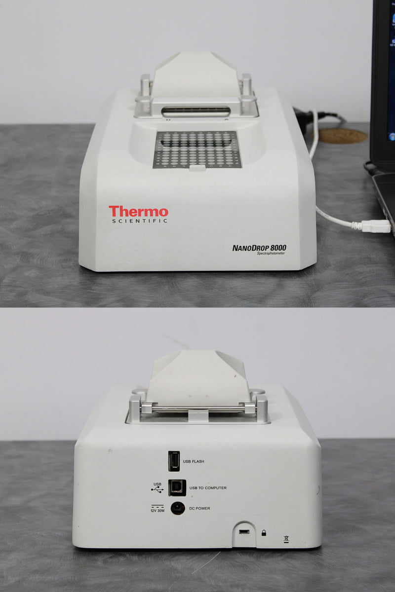Thermo Scientific NanoDrop 8000 UV-Vis Spectrophotometer w/ Laptop & Software