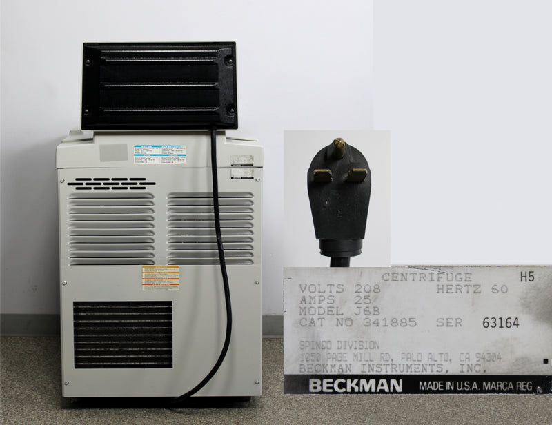 Beckman J-6B High-Capacity Refrigerated Floor Centrifuge 341885 w/ JS-5.2 Rotor