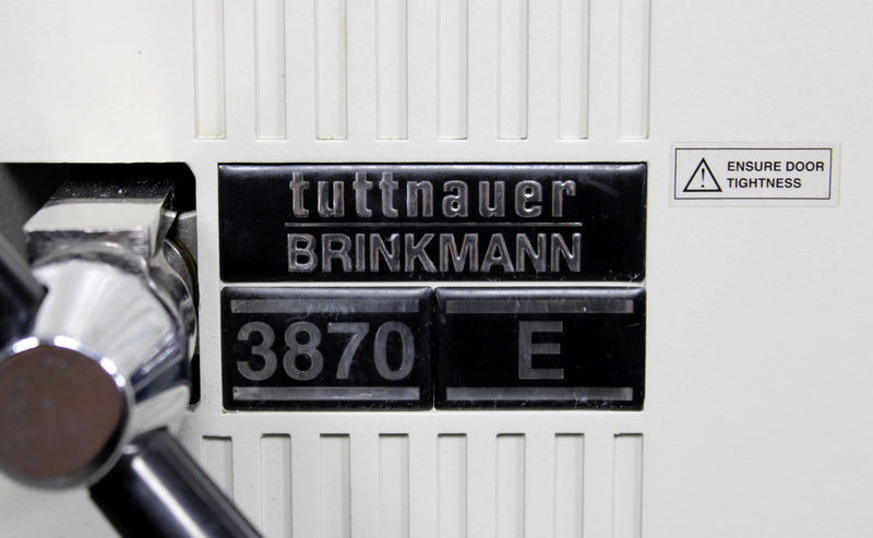 Tuttnauer Brinkmann 3870E Autoclave Steam Sterilizer 124481 w/ Tray Rack & Tray