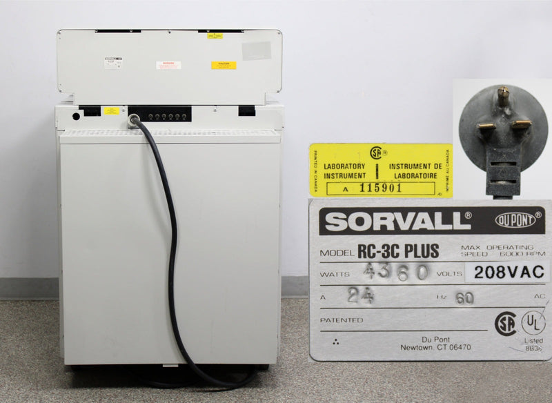 DuPont Sorvall RC-3C Plus High-Capacity Refrigerated Floor Centrifuge w/ Rotor