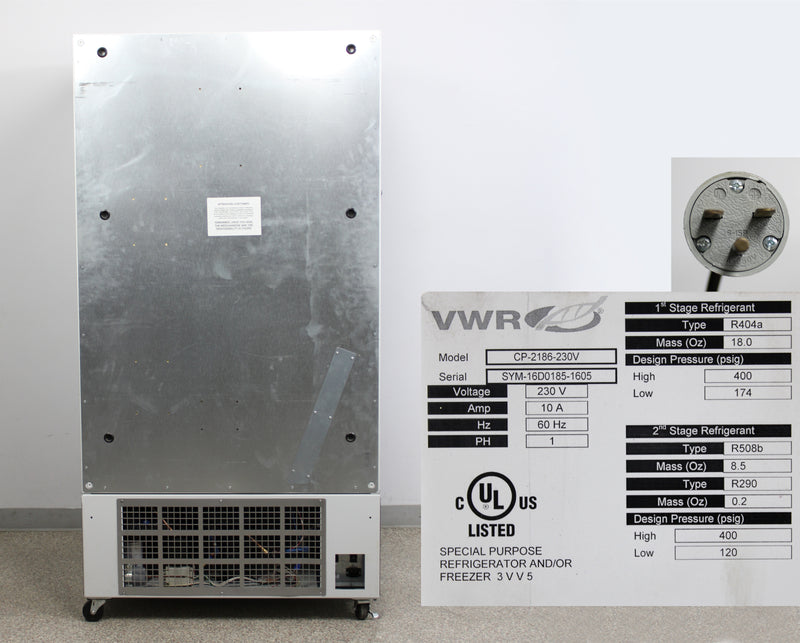 VWR CryoPro CP-2186-230V -81°C Upright ULT Ultra-Low Temperature Freezer