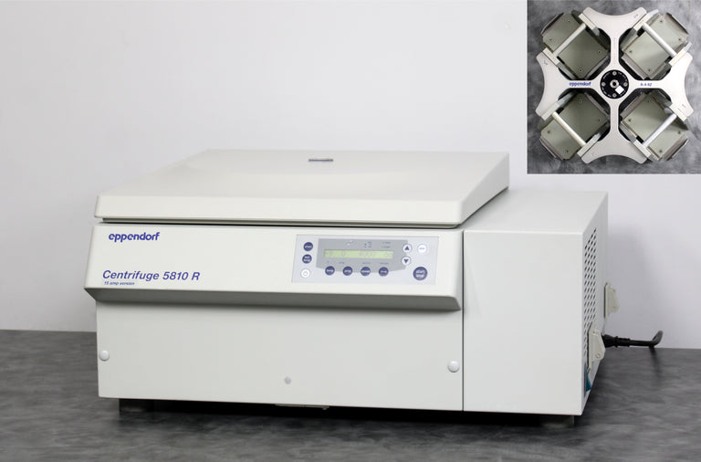Eppendorf 5810R Refrigerated Benchtop Centrifuge with A-4-62 Rotor & Carriers