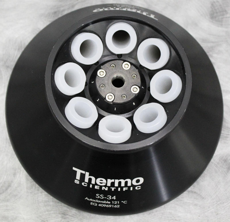 Thermo Scientific SS-34 Centrifuge Fixed Angle 8x50mL Rotor 28020 w/16mm Inserts