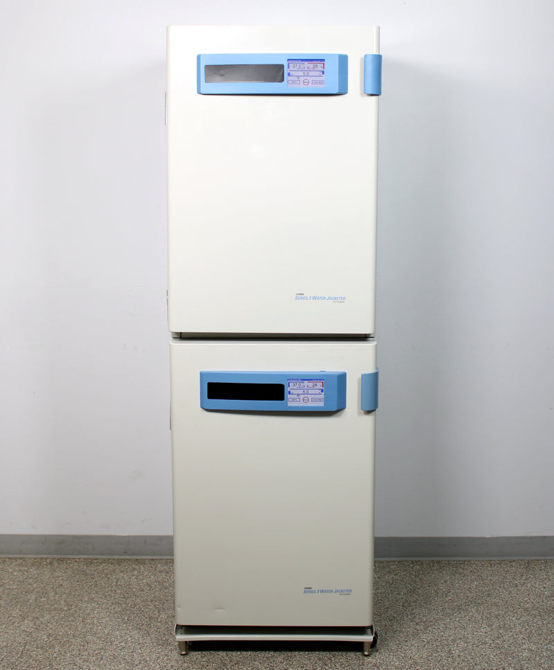 Thermo Forma 4110 Series 3 Water Jacketed CO2 Incubator Stack w/ Cart & Shelves