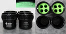x2 Beckman GH-3.8/GH-3.8A Rotor Buckets, x2 Beckman Coulter SX4750/SX4750A Rotor Buckets, x2 Beckman Buckets Adapters Green (345371)