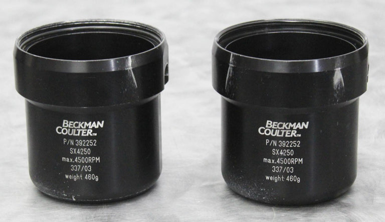 x2 Beckman Coulter 392252 SX4250 Centrifuge Rotor Buckets 250mL 4500RPM
