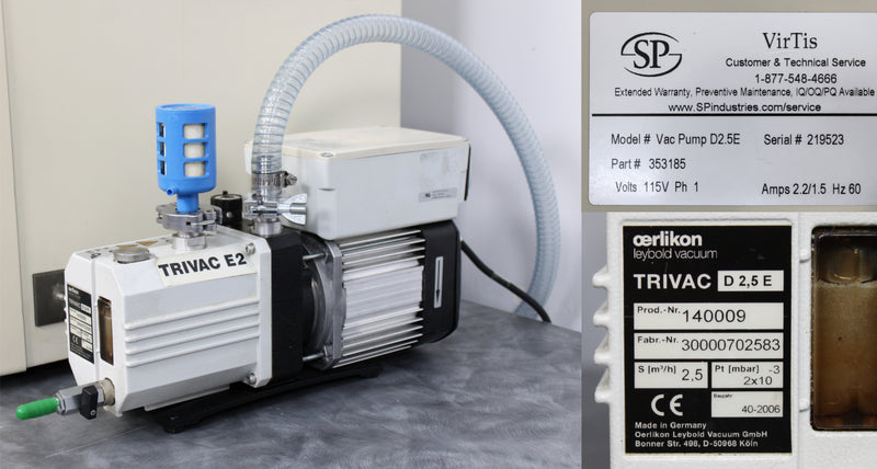 SP VirTis adVantage ES-53 Benchtop Freeze Dryer 445169 with Vacuum Pump