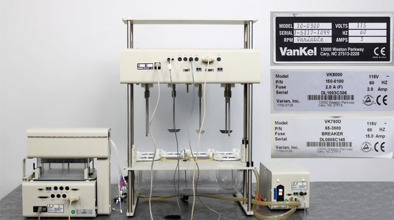 Varian VanKel VK7010 Dissolution Bath System VK750D Heater Circulator VK8000