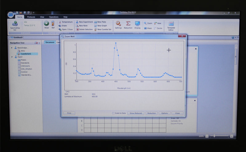 Molecular Devices SpectraMax M2 Multimode Cuvette Microplate Reader with Laptop