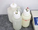 x2 4L Reagent Bottles with Lids with Quick Disconnect Fittings, 10L Waste Carboy with Tubing