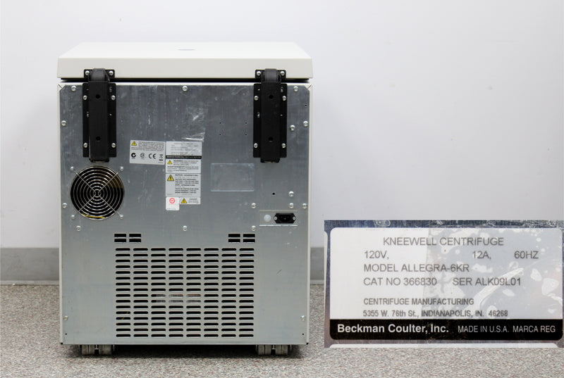 Beckman Coulter Allegra 6KR Kneewell Refrigerated Centrifuge w/ GH-3.8 Rotor