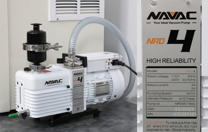 SP VirTis Advantage EL Benchtop Shelf Freeze Dryer NAVAC NRD 4 Vacuum Pump, Serial Number and Voltage Requirements   