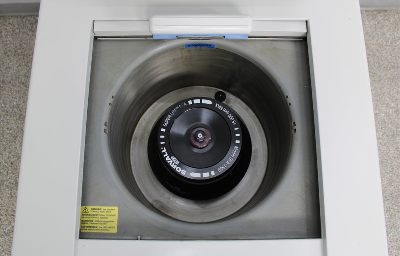 Kendro Sorvall RC-26 Plus Refrigerated Floor Centrifuge Chamber and DuPont Sorvall Super-Lite GSA Model SLA-1500 Fixed-Angle Rotor