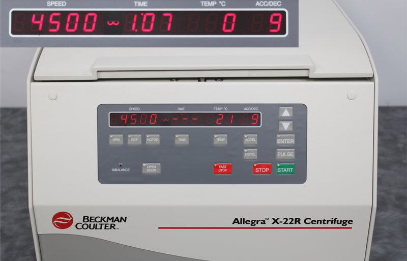 Beckman Coulter Allegra X-22R Refrigerated Benchtop Centrifuge and SX4250 Rotor