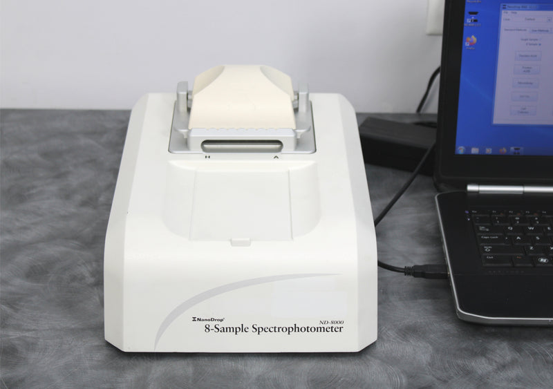 NanoDrop ND-8000 8-Sample UV/Vis Spectrophotometer with Laptop & Software