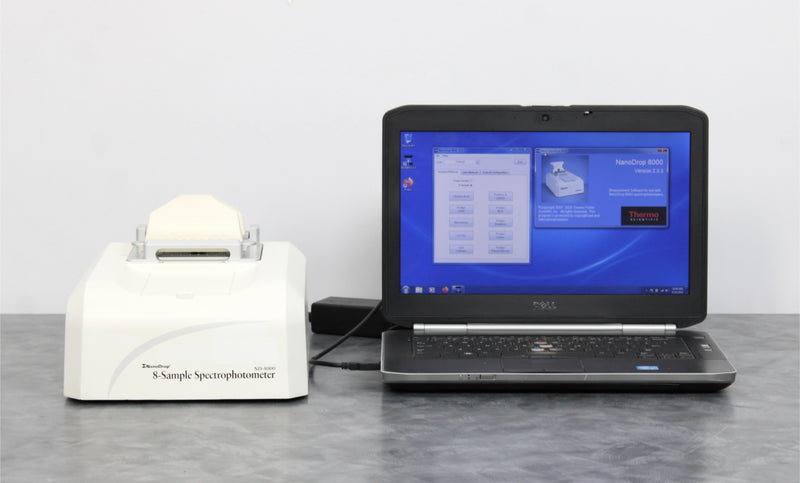 NanoDrop ND-8000 8-Sample UV/Vis Spectrophotometer with Laptop & Software