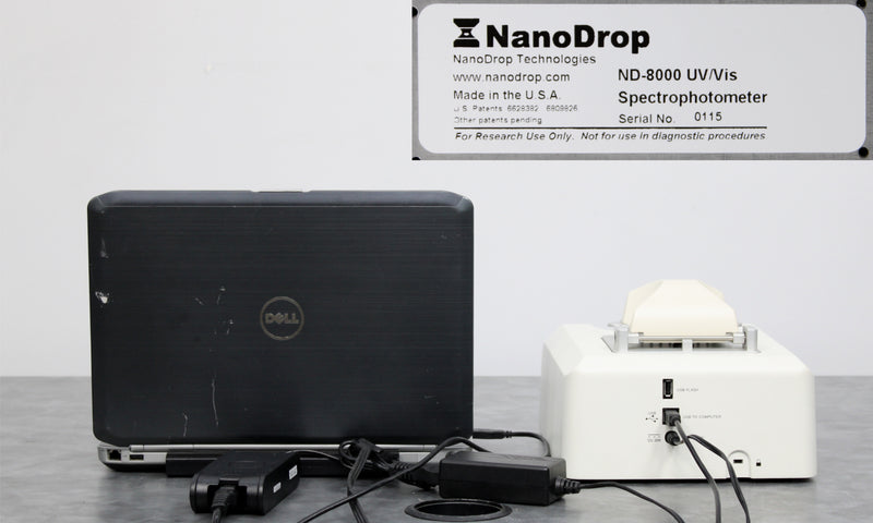 NanoDrop ND-8000 8-Sample UV/Vis Spectrophotometer with Laptop & Software