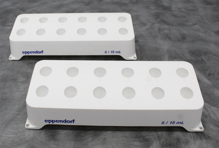 Lot of 2 Eppendorf 0030119827 Test Tube Sample Rack 12 x 5 / 15 mL