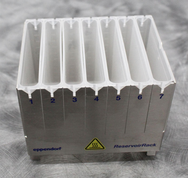 Lot of 2 Eppendorf 5075754002 Reservoir Racks with 7 Reservoirs