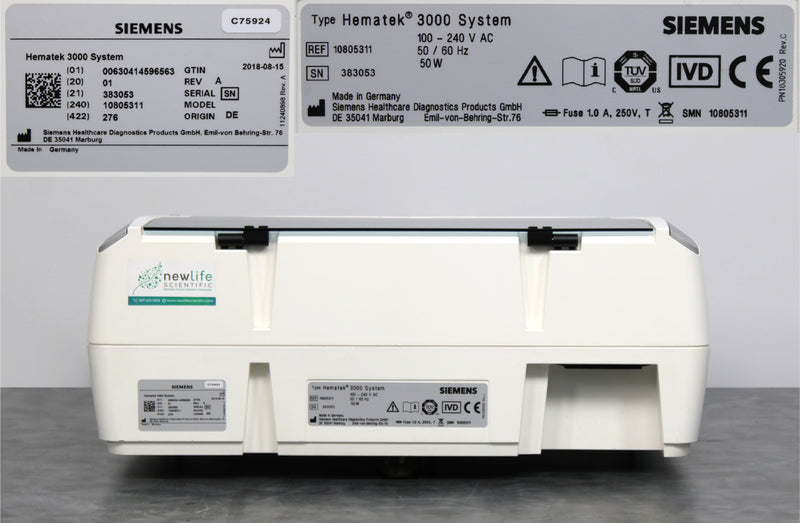 Siemens Healthcare Diagnostic Hematek 3000 Slider Stainer System 10805311