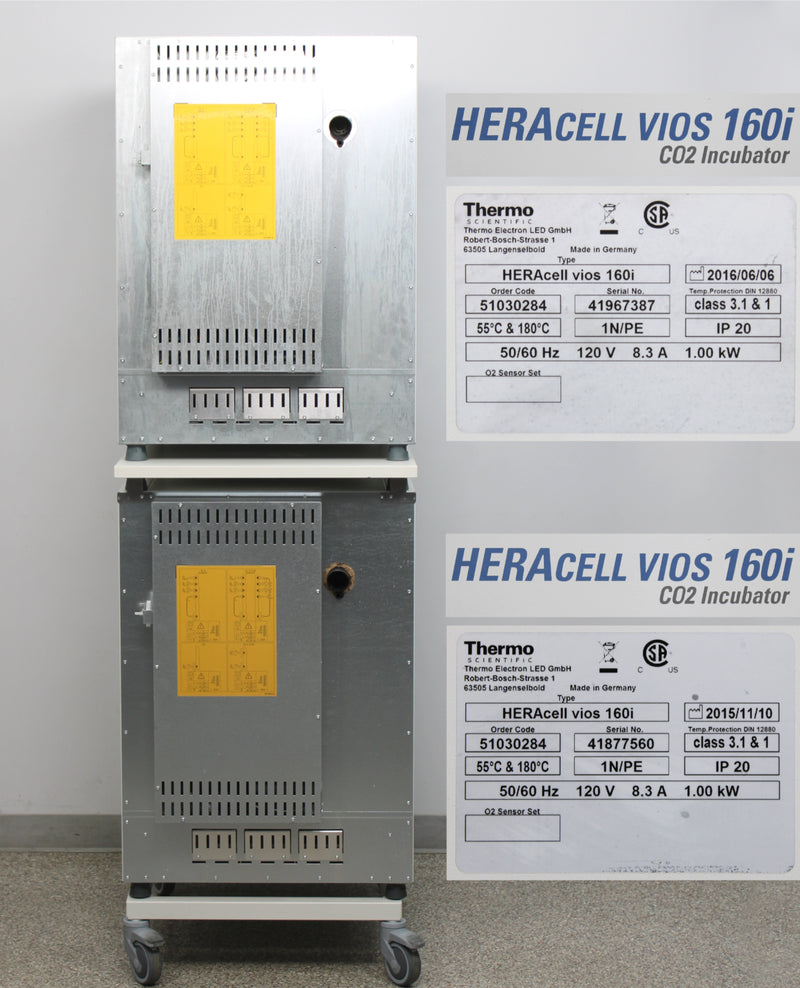 Thermo HERAcell vios 160i Double Stack Copper Lined CO2 Incubators 51030284