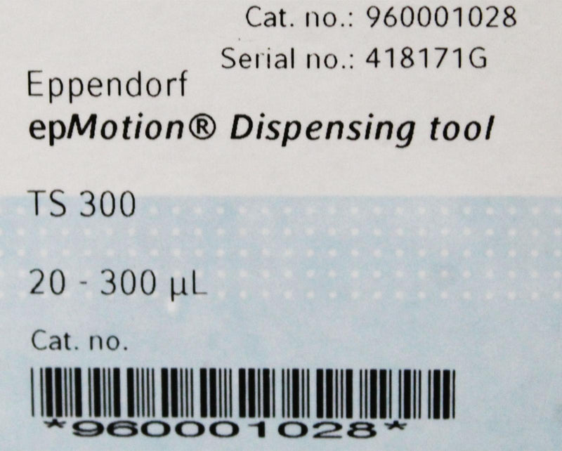 Eppendorf epMotion 960001028 Single Channel Dispensing Tool TS 300 20-300uL