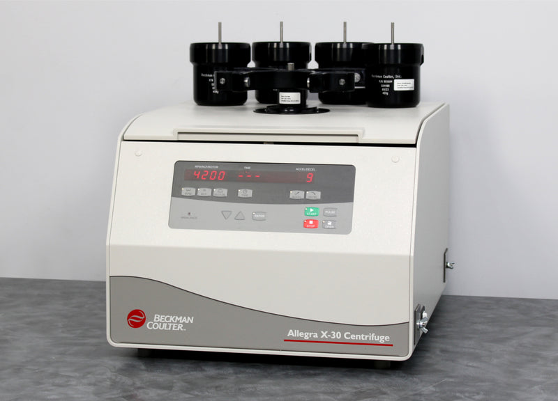 Beckman Coulter Allegra X-30 Benchtop Centrifuge B06314 and SX4400 Swing Rotor