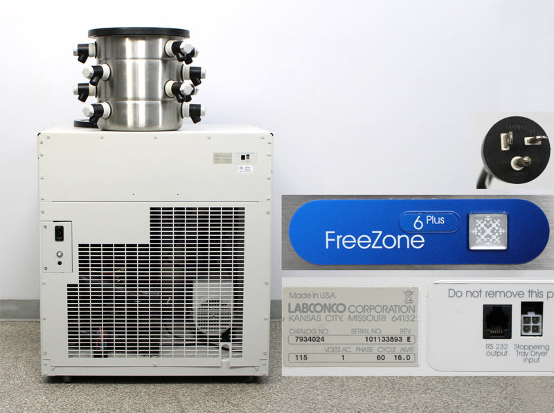 Labconco FreeZone 6 Plus -84°C Cascade Console Freeze Dryer Lyophilizer 7934024