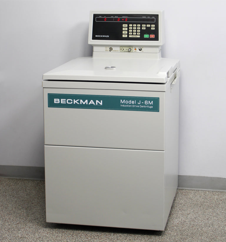 Beckman J6M ELUT Refrigerated Floor Centrifuge 348159 w/ JS-4.2 Rotor & Buckets