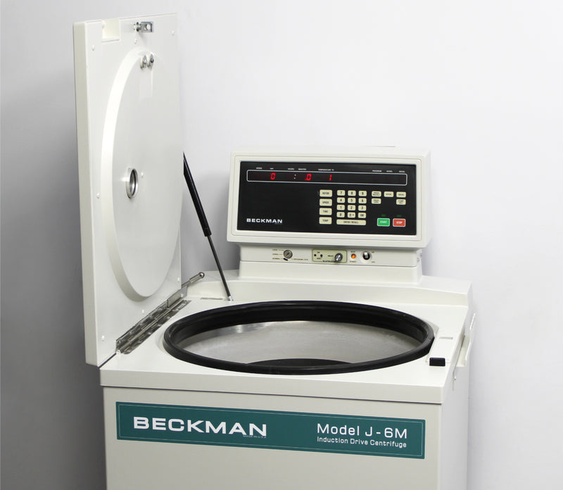 Beckman J6M ELUT Refrigerated Floor Centrifuge Lid Open