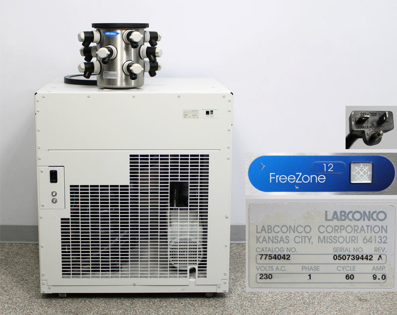 Labconco FreeZone 12 Liter -50°C Console Freeze Dryer with 12-Port Drum Manifold