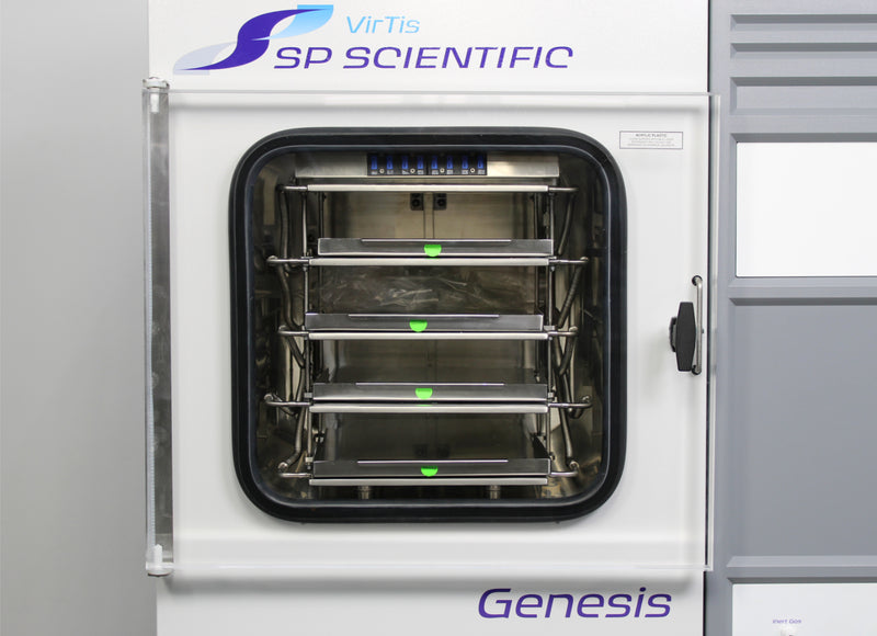 SP VirTis Genesis 25 EL Pilot Stoppering Shelf Freeze Dryer w/ LyoS 2.0 Software