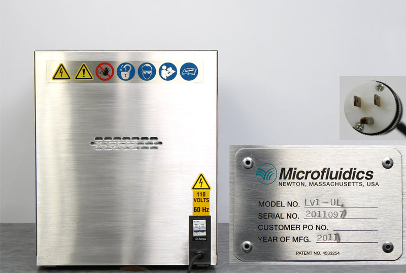 Microfluidics LV1-UL Low Volume Microfluidizer Processor Electric Homogenizer