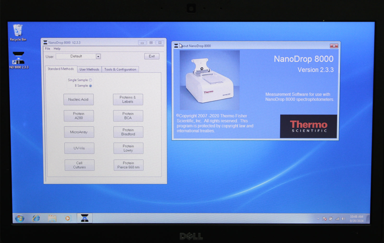 Thermo Scientific NanoDrop 8000 UV-Vis Spectrophotometer with Laptop