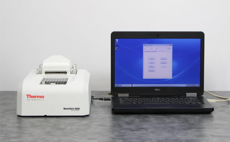 Thermo Scientific NanoDrop 8000 UV-Vis Spectrophotometer with Laptop & Software