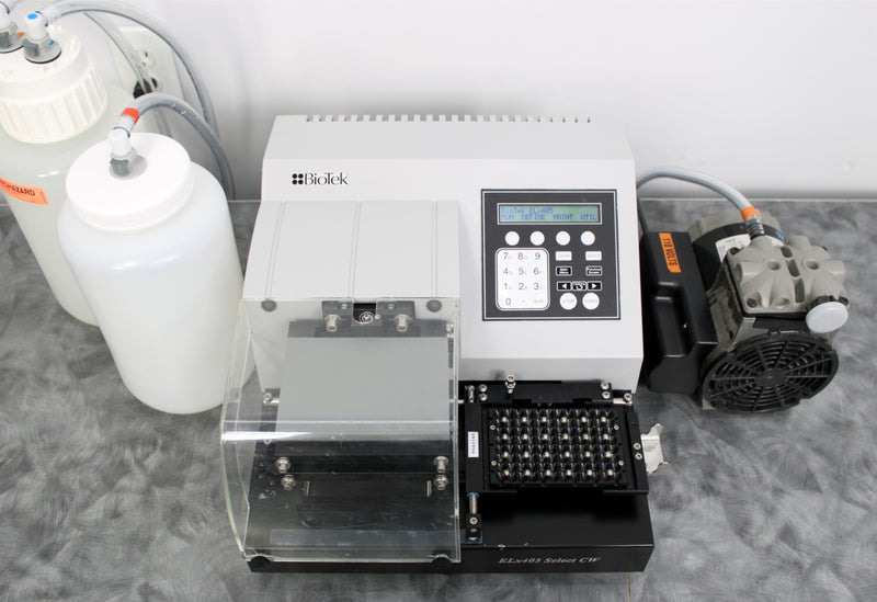 BioTek ELx405 Select CW ELX405UCWSMF Microplate Washer and Vacuum Pump